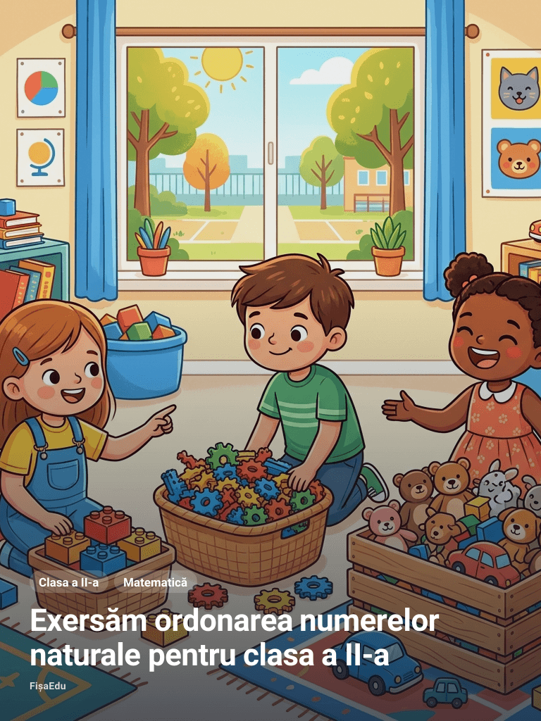 Exersăm ordonarea numerelor naturale pentru clasa a II-a