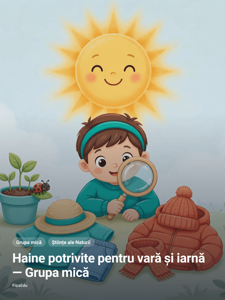Haine potrivite pentru vară și iarnă — Grupa mică