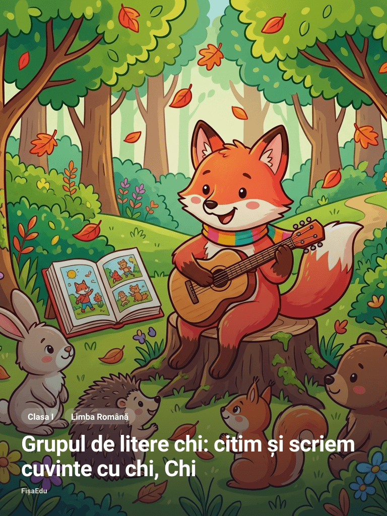 Grupul de litere chi: citim și scriem cuvinte cu chi, Chi