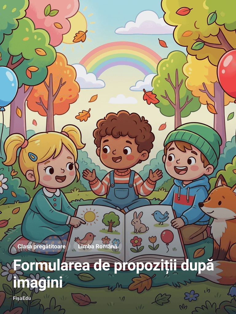 Fișă de lucru — Formularea de propoziții după imagini
