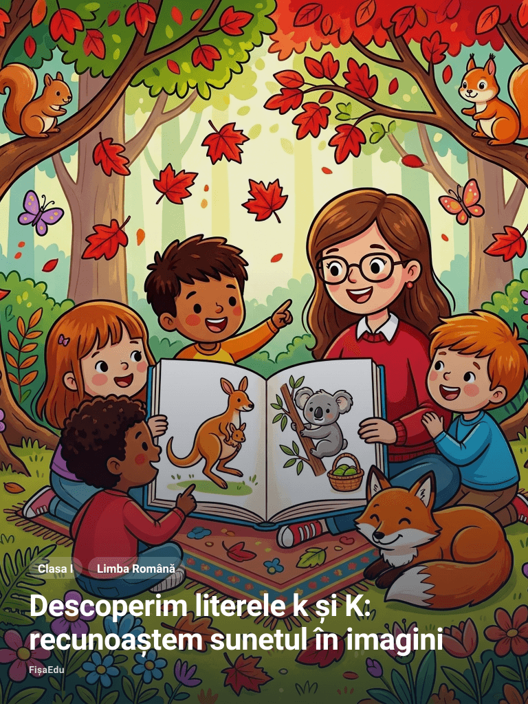 Descoperim literele k și K: recunoaștem sunetul în imagini