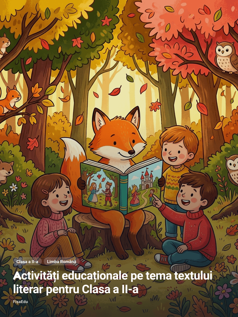 Activități educaționale pe tema textului literar pentru Clasa a II-a