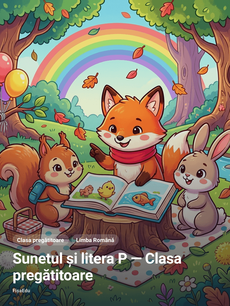 Sunetul și litera P — Clasa pregătitoare
