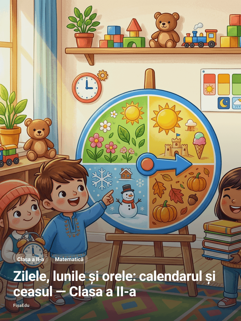Zilele săptămânii, lunile anului și calendarul — Clasa a II-a