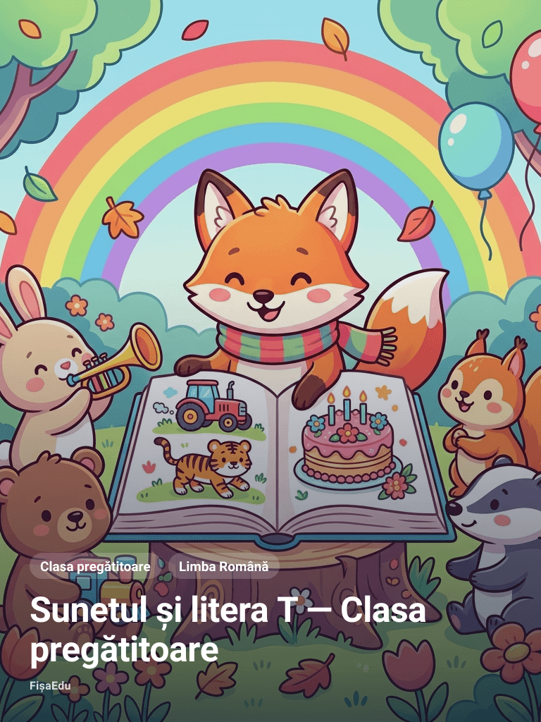 Sunetul și litera T — Clasa pregătitoare