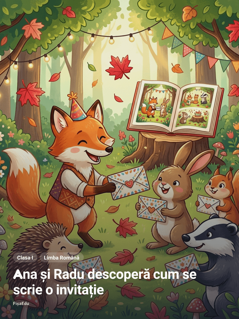 Ana și Radu descoperă cum se scrie o invitație