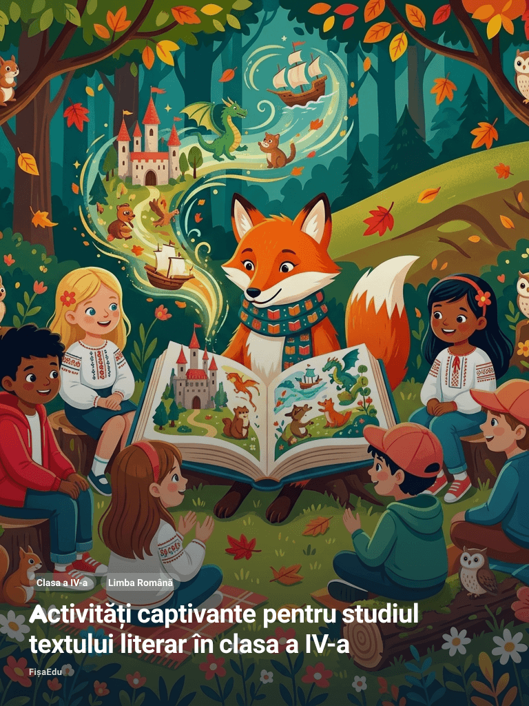 Activități captivante pentru studiul textului literar în clasa a IV-a