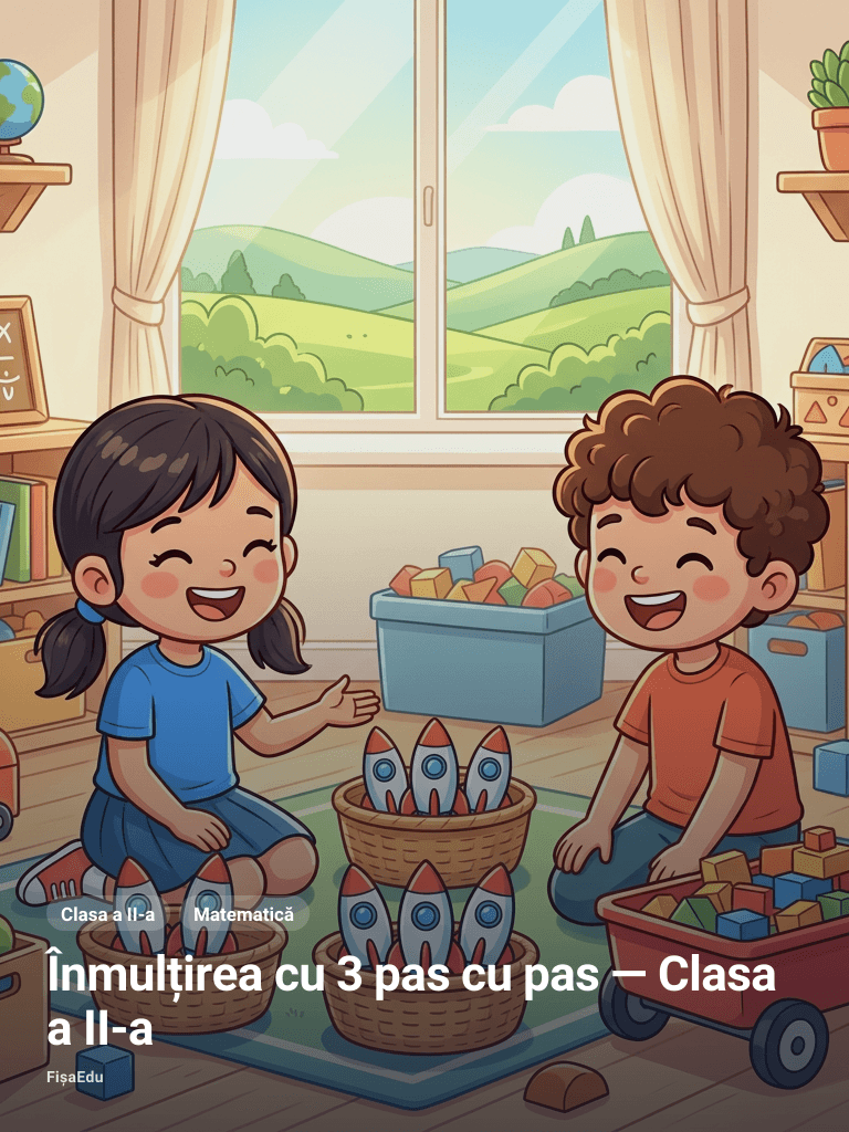 Înmulțirea cu 3 pas cu pas — Clasa a II-a