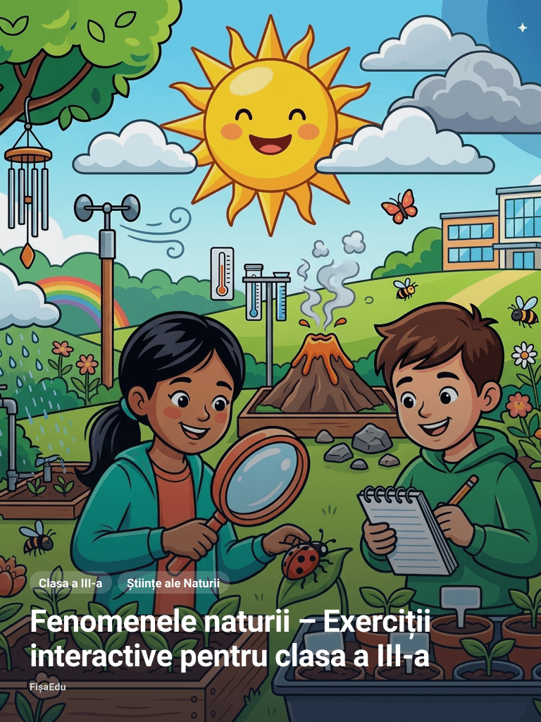 Fenomenele naturii – Exerciții interactive pentru clasa a III-a