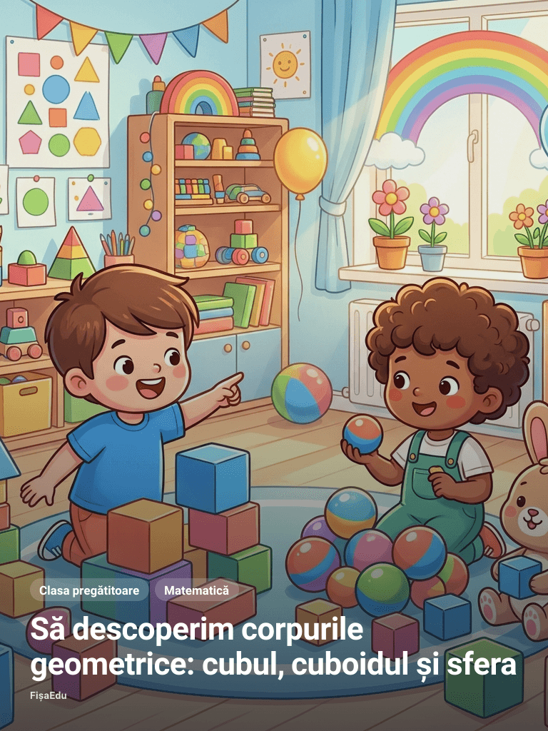 Să descoperim corpurile geometrice: cubul, cuboidul și sfera