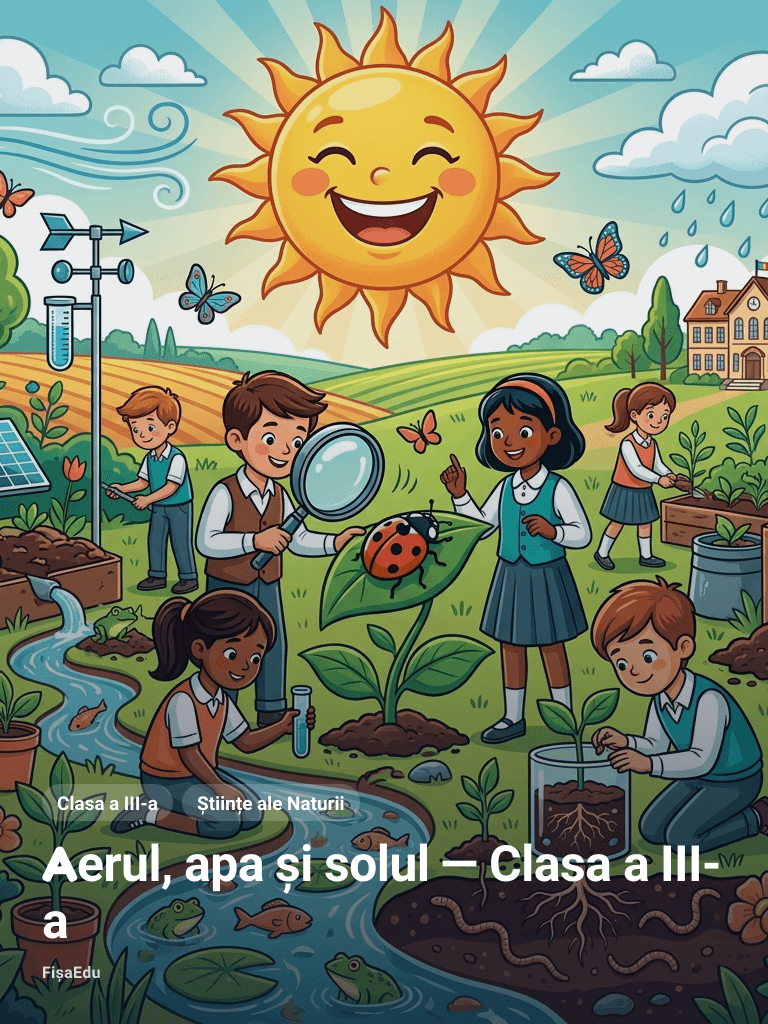Aerul, apa și solul — Clasa a III-a