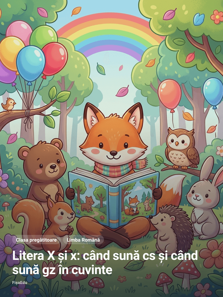 Litera X și x: când sună cs și când sună gz în cuvinte