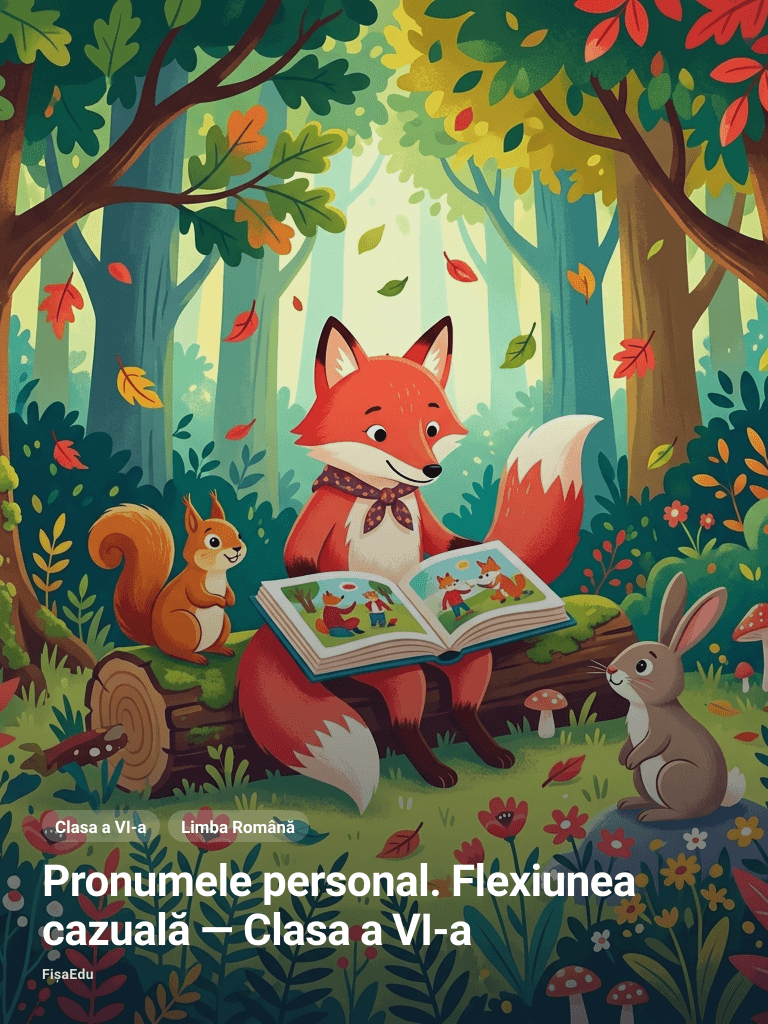 Pronumele personal. Flexiunea cazuală — Clasa a VI-a