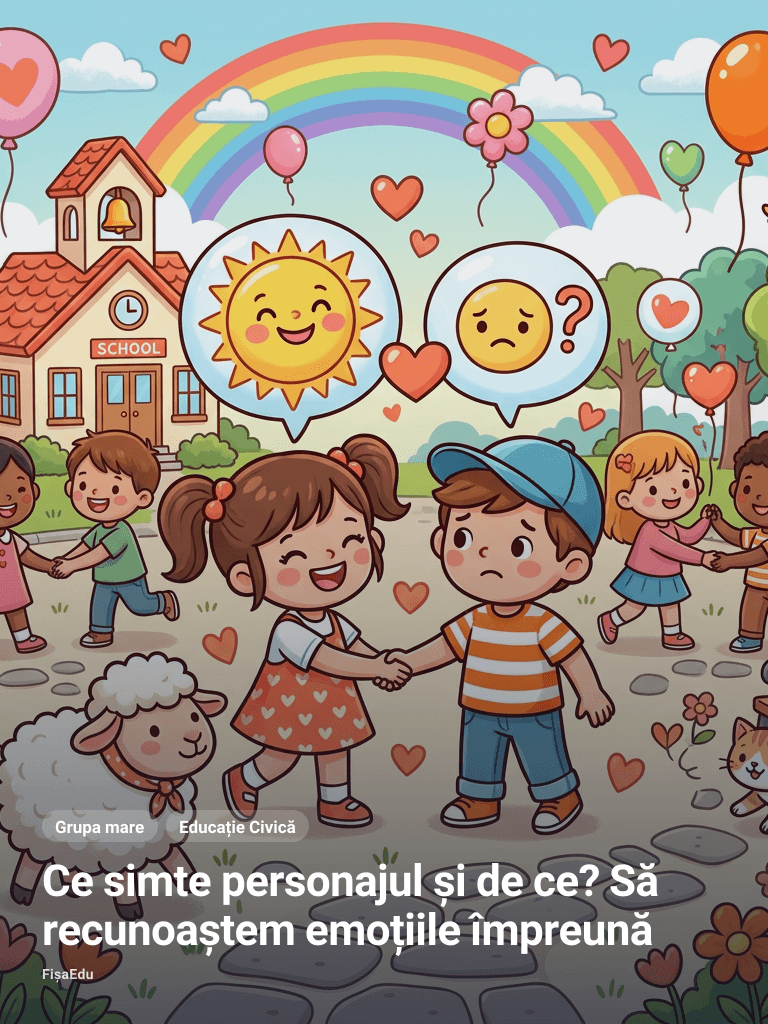 Ce simte personajul și de ce? Să recunoaștem emoțiile împreună
