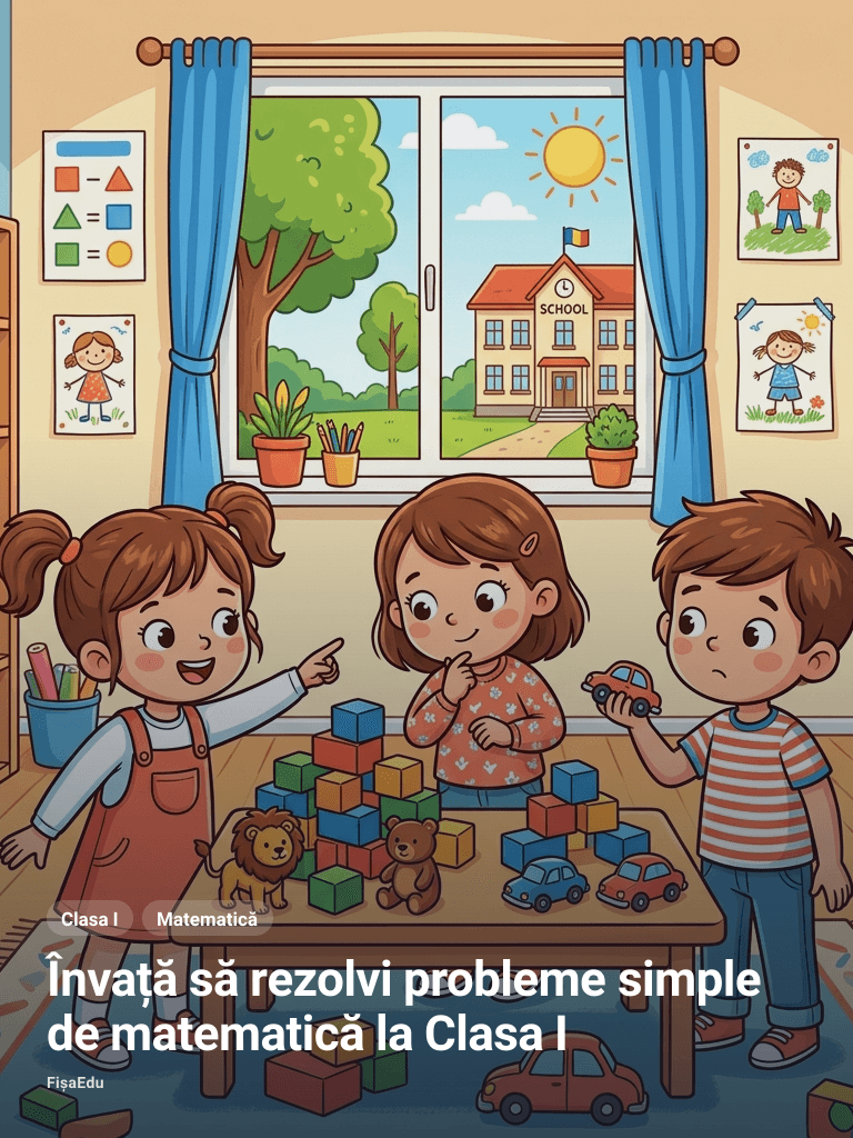 Învață să rezolvi probleme simple de matematică la Clasa I