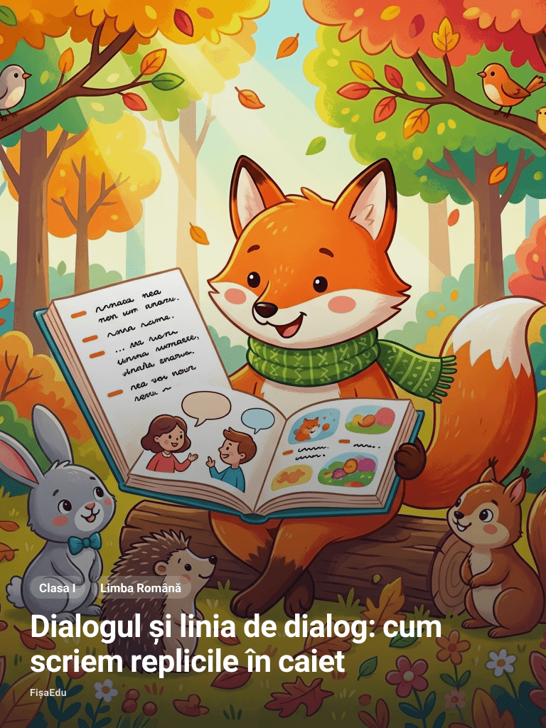 Dialogul și linia de dialog: cum scriem replicile în caiet