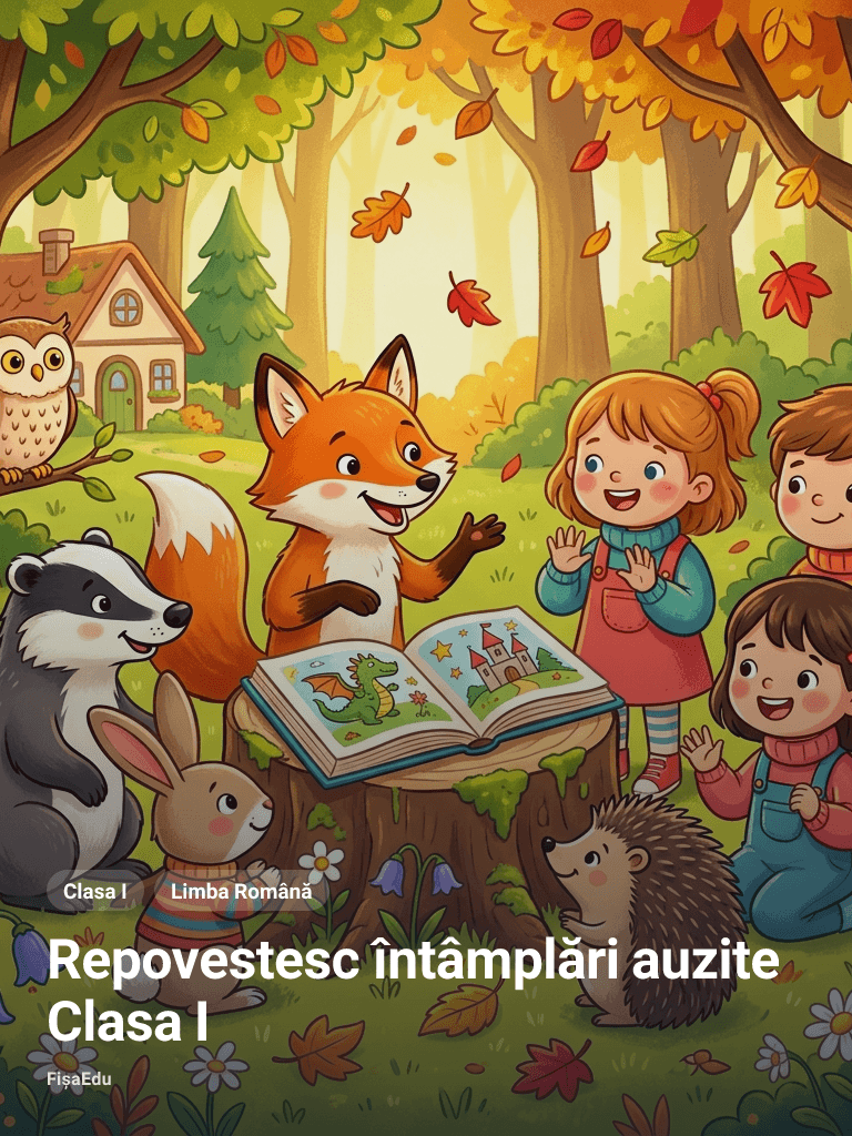 Fișă — Repovestesc întâmplări auzite Clasa I