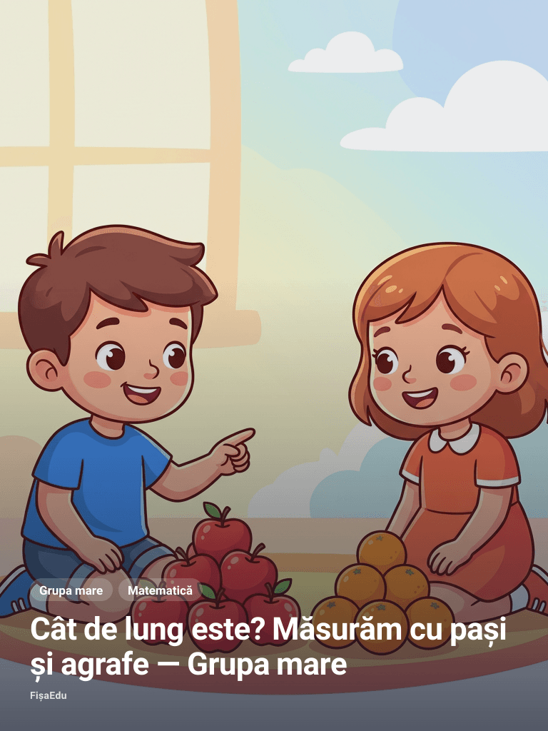 Cât de lung este? Măsurăm cu pași și agrafe — Grupa mare