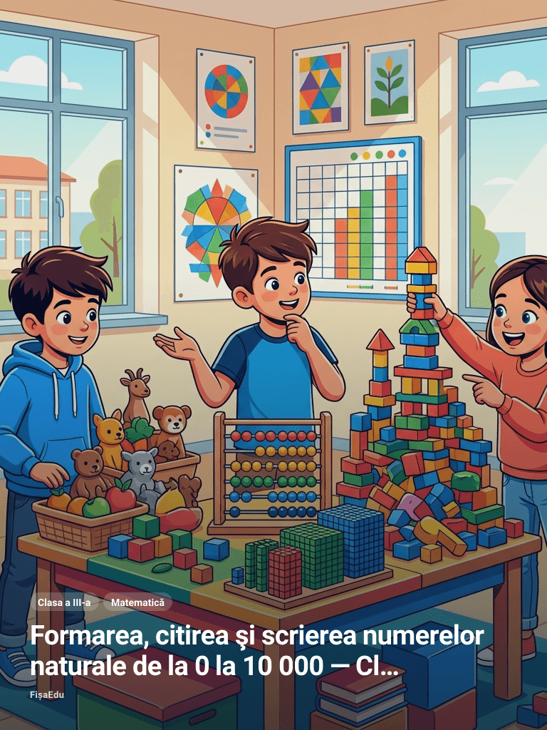 Formarea, citirea şi scrierea numerelor naturale de la 0 la 10 000 — Clasa a III-a