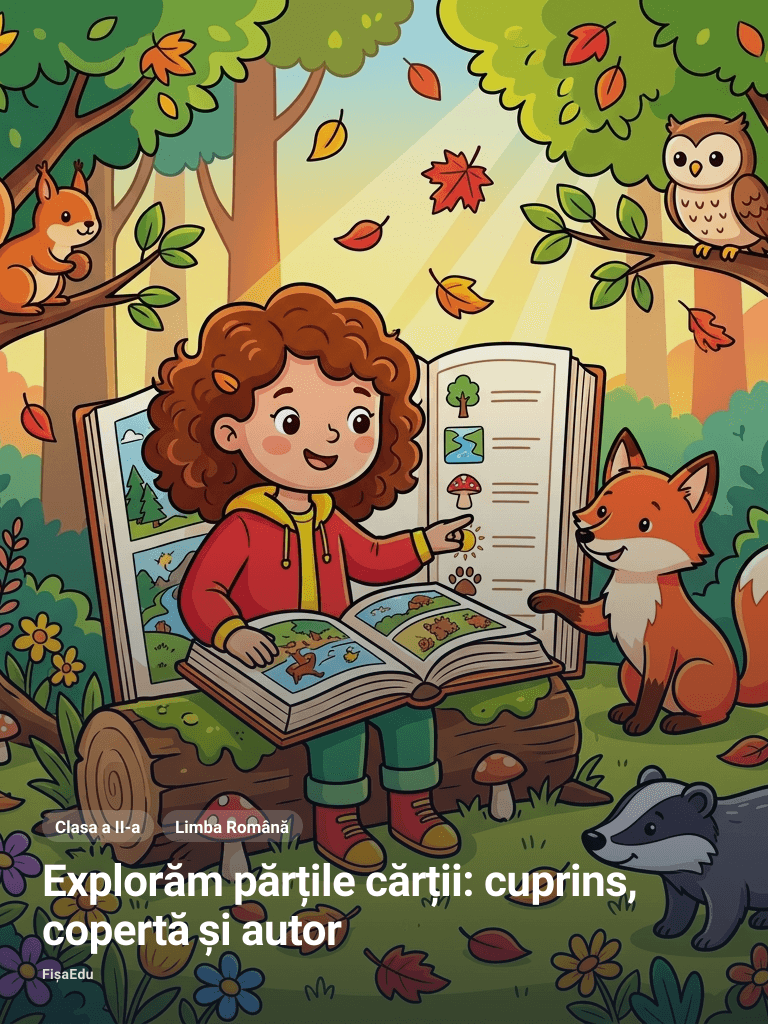 Explorăm părțile cărții: cuprins, copertă și autor