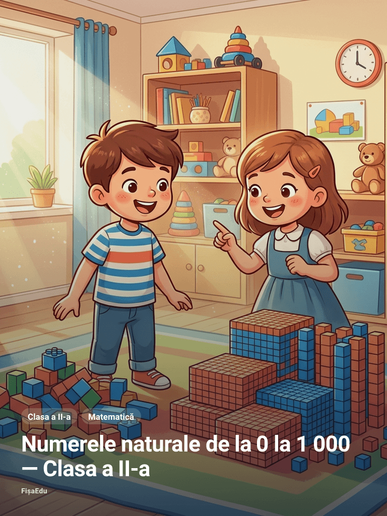 Fișă — Numerele naturale de la 0 la 1 000 — Clasa a II-a