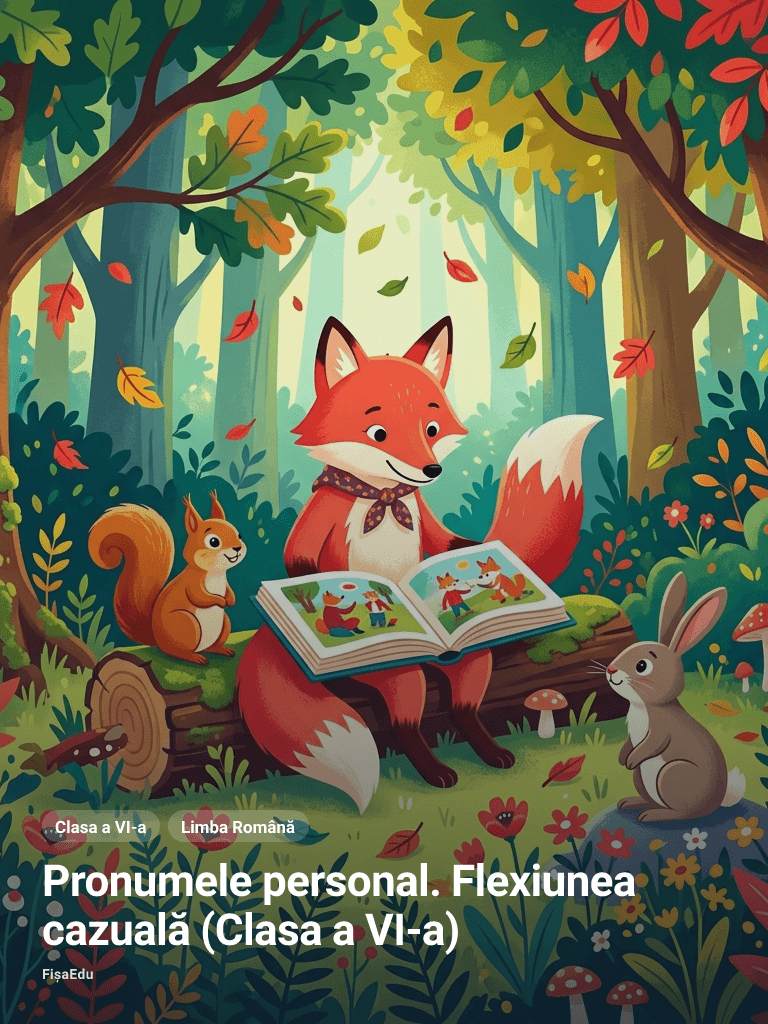 Fișă — Pronumele personal. Flexiunea cazuală (Clasa a VI-a)