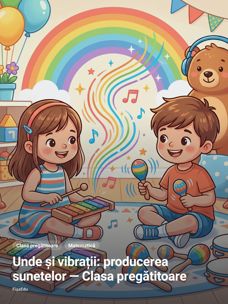 Unde și vibrații: producerea sunetelor — Clasa pregătitoare