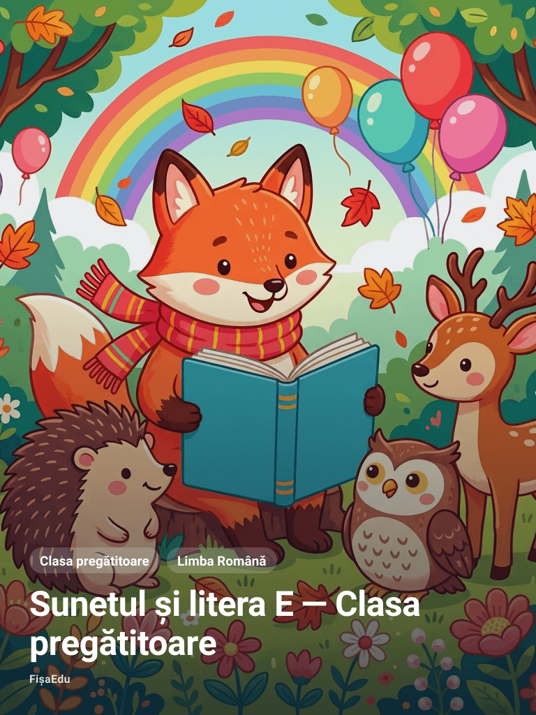 Sunetul și litera E — Clasa pregătitoare