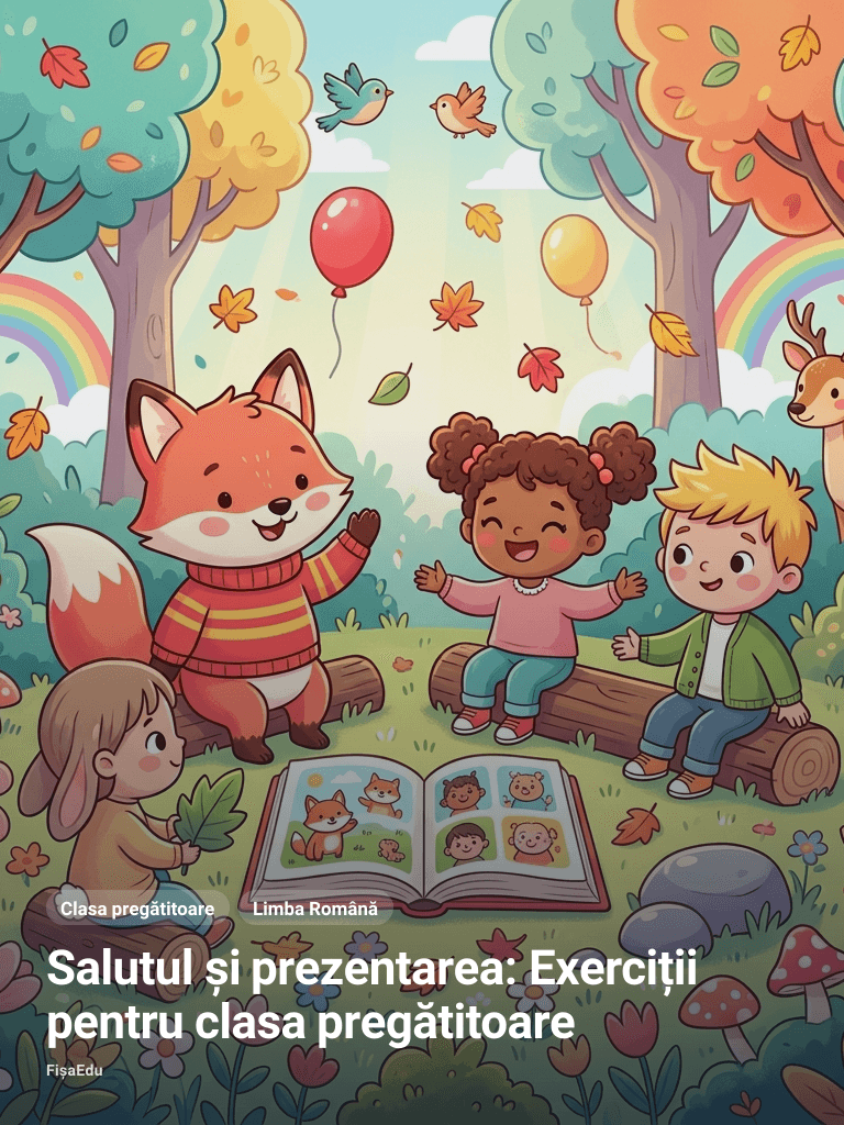 Salutul și prezentarea: Exerciții pentru clasa pregătitoare