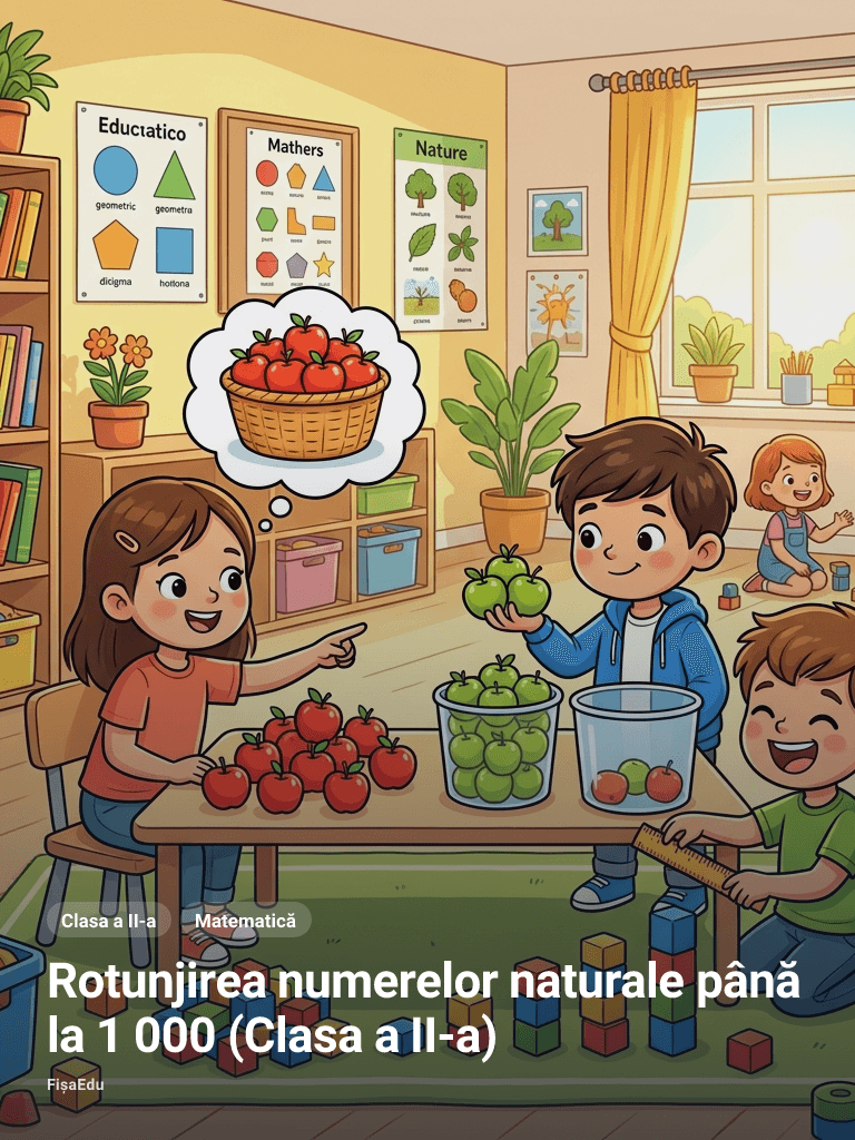 Fișă — Rotunjirea numerelor naturale până la 1 000 (Clasa a II-a)
