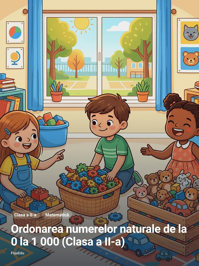 Fișă — Ordonarea numerelor naturale de la 0 la 1 000 (Clasa a II-a)