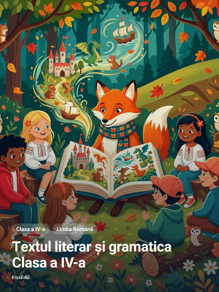 Fișă — Textul literar și gramatica Clasa a IV-a
