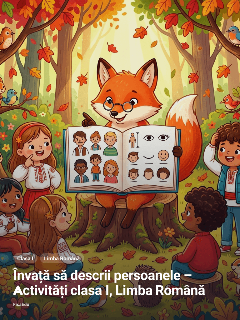 Învață să descrii persoanele – Activități clasa I, Limba Română
