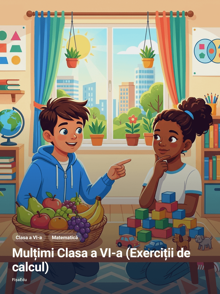 Fișă — Mulțimi Clasa a VI-a (Exerciții de calcul)