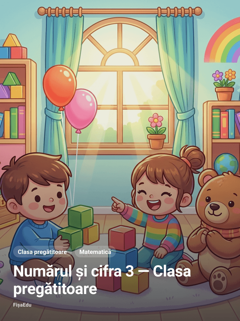 Numărul și cifra 3 — Clasa pregătitoare