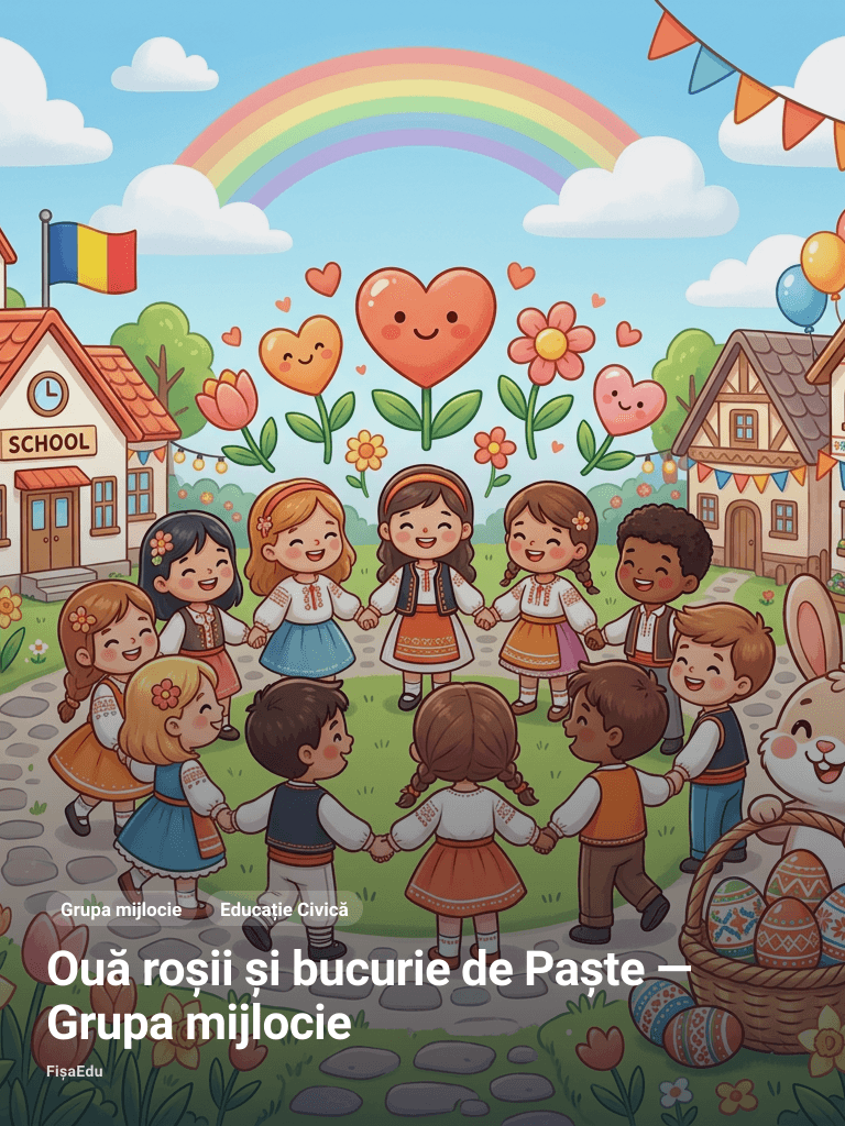 Ouă roșii și bucurie de Paște — Grupa mijlocie