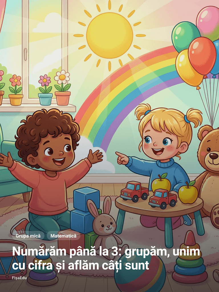 Numărăm până la 3: grupăm, unim cu cifra și aflăm câți sunt