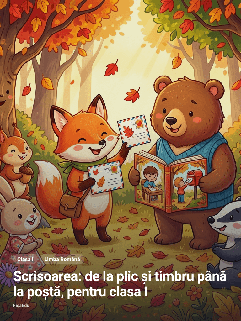 Scrisoarea: de la plic și timbru până la poștă, pentru clasa I