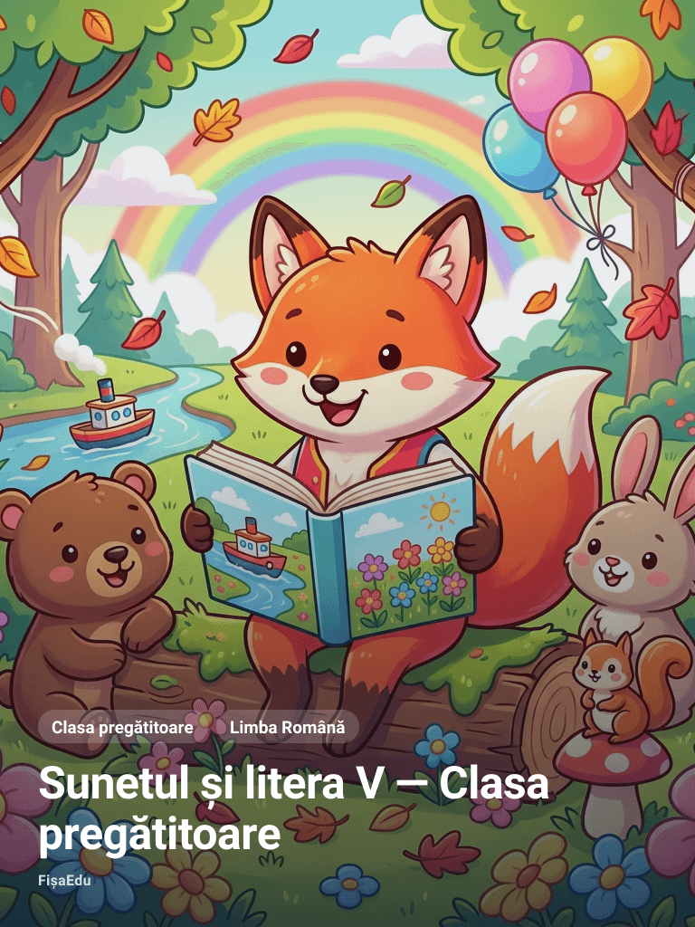 Sunetul și litera V — Clasa pregătitoare