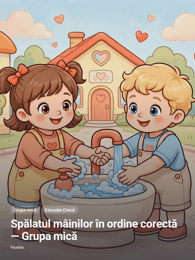 Spălatul mâinilor în ordine corectă — Grupa mică