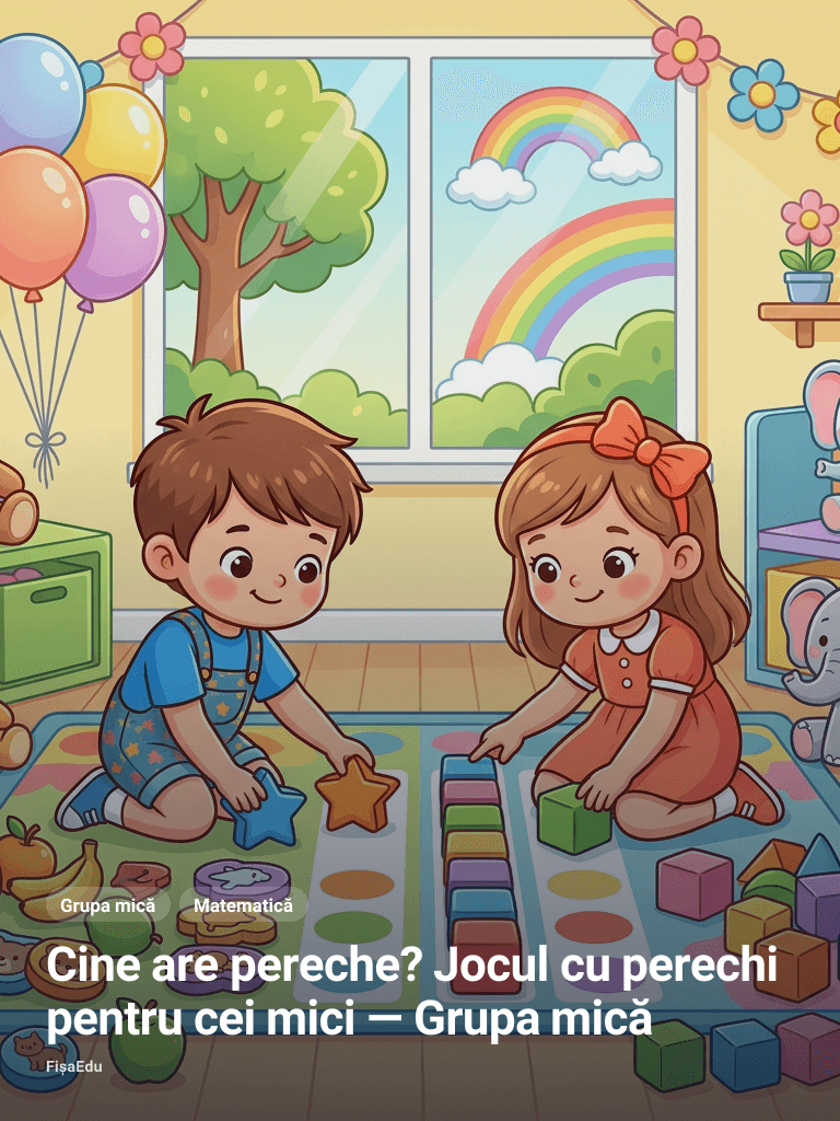 Cine are pereche? Jocul cu perechi pentru cei mici — Grupa mică