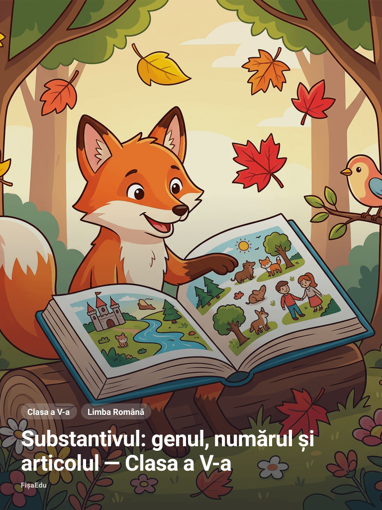 Substantivul: genul, numărul și articolul — Clasa a V-a