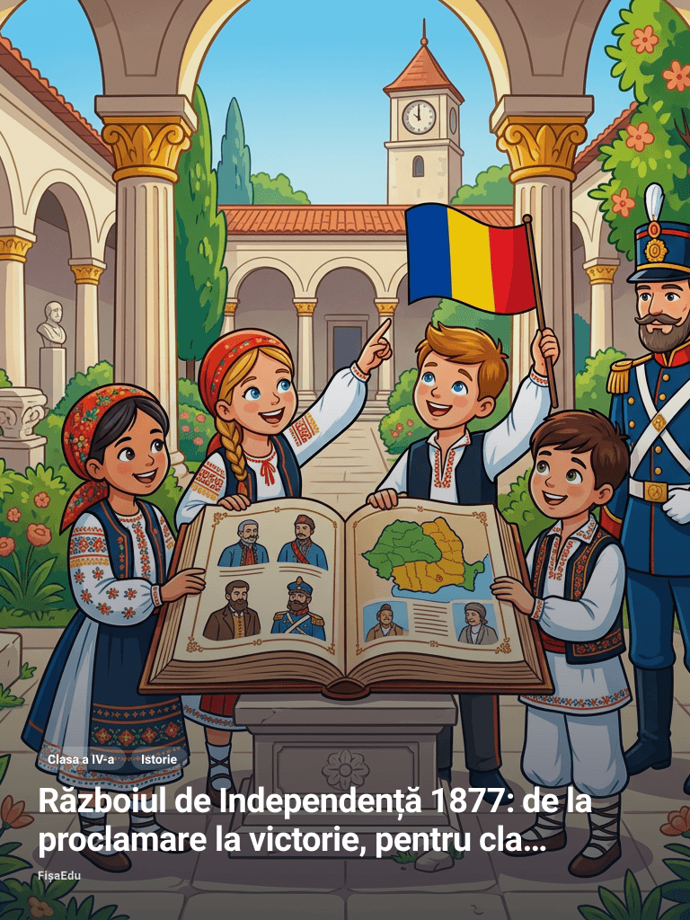 Războiul de Independență 1877: de la proclamare la victorie, pentru clasa a IV-a