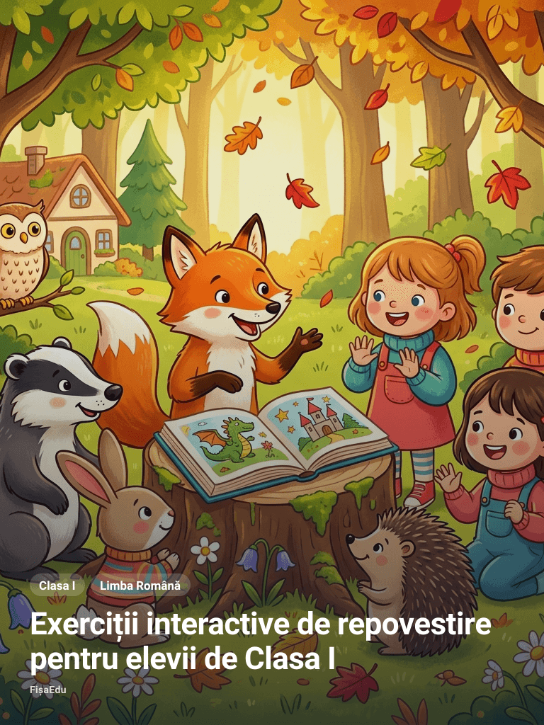 Exerciții interactive de repovestire pentru elevii de Clasa I