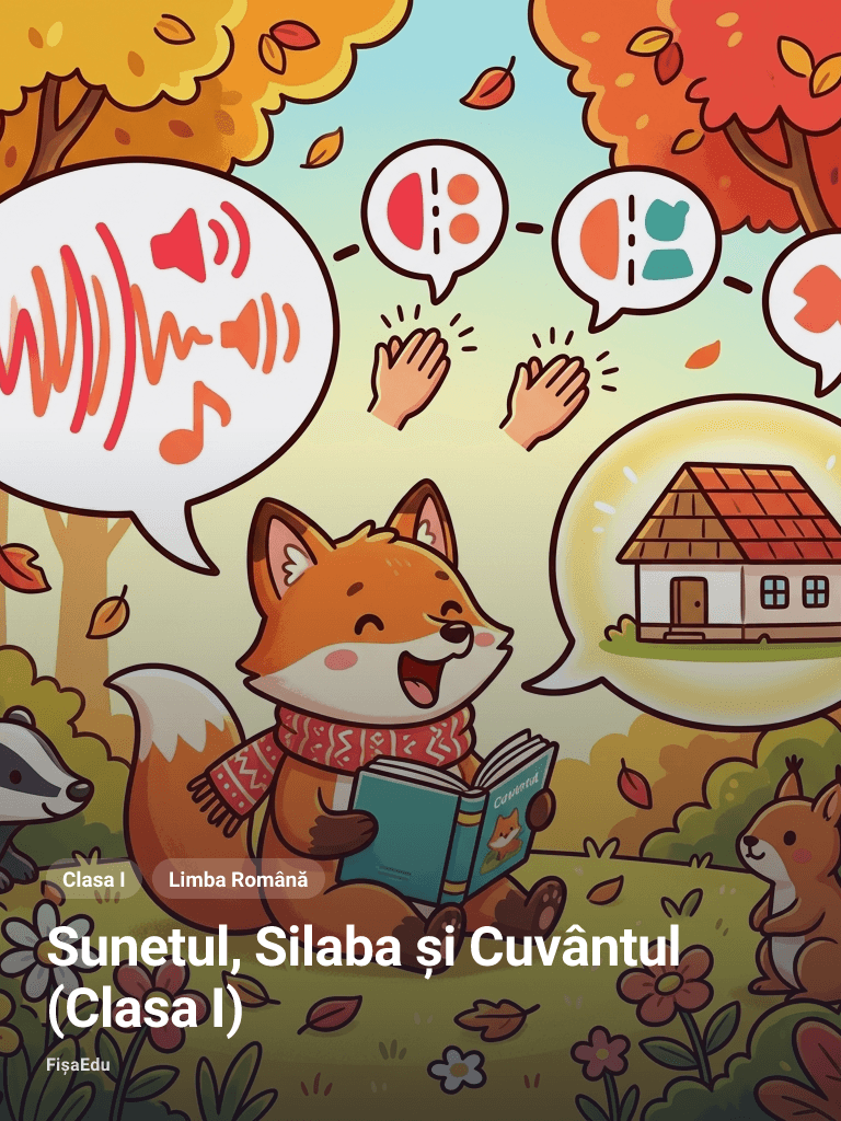 Fișă — Sunetul, Silaba și Cuvântul (Clasa I)