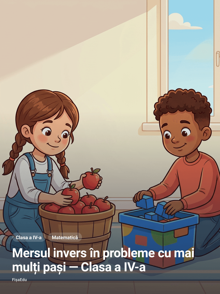 Mersul invers în probleme cu mai mulți pași — Clasa a IV-a