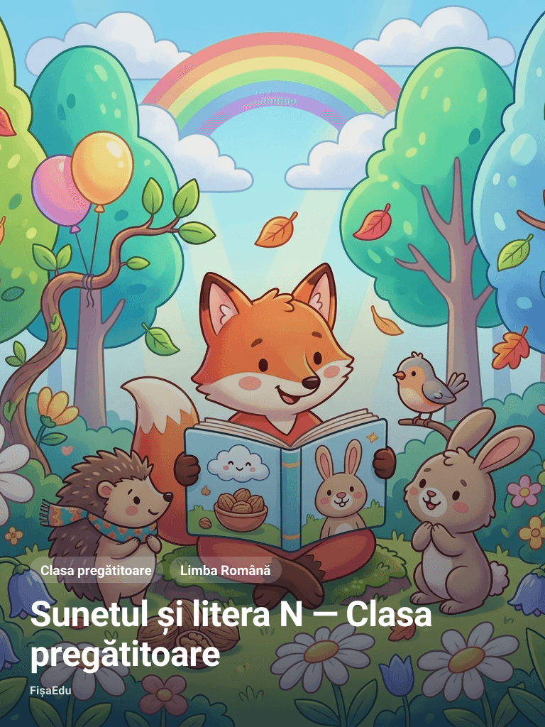 Sunetul și litera N — Clasa pregătitoare