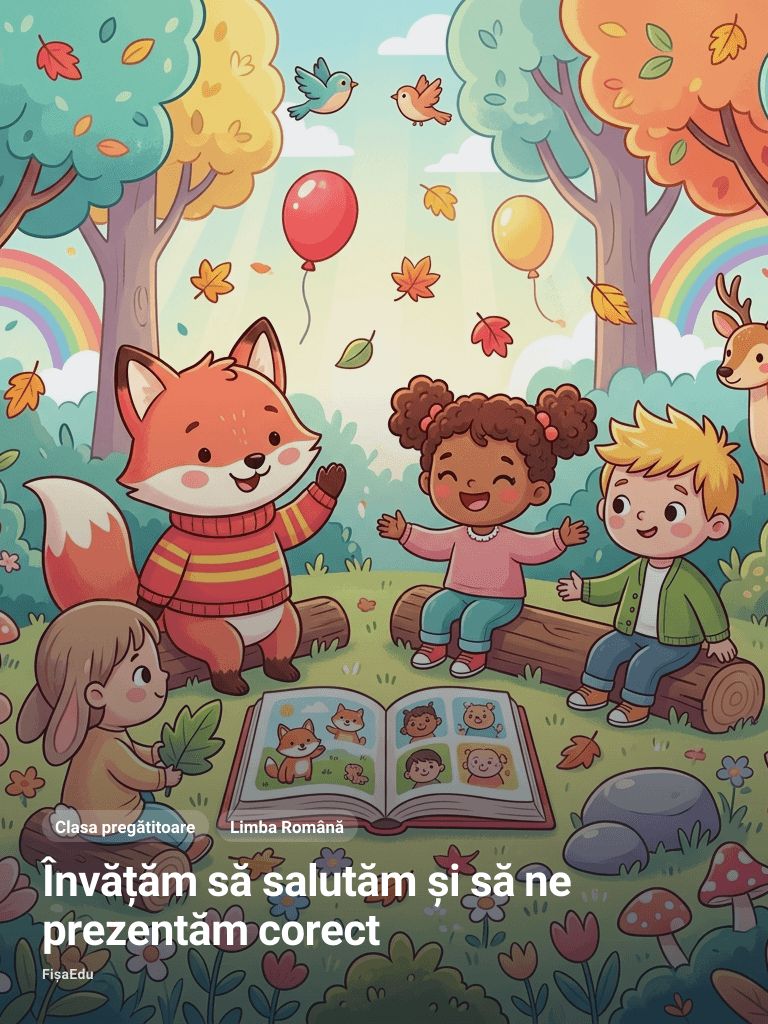 Învățăm să salutăm și să ne prezentăm corect