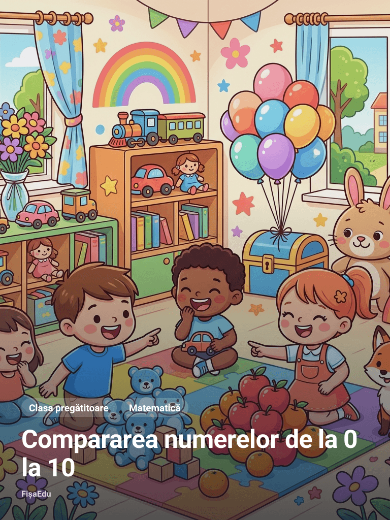 Fișă de lucru — Compararea numerelor de la 0 la 10