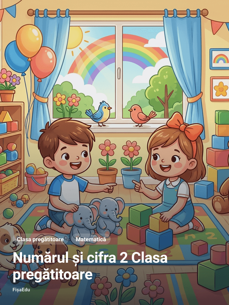 Fișă — Numărul și cifra 2 Clasa pregătitoare